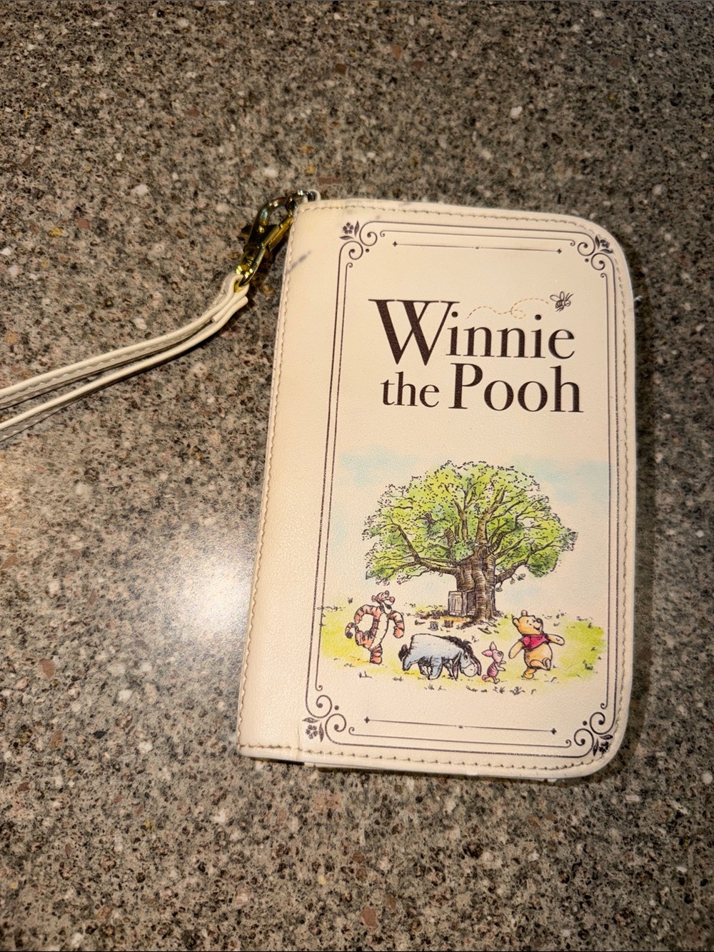 Loungefly Winnie the Pooh Cream Zip Wristlet Wallet